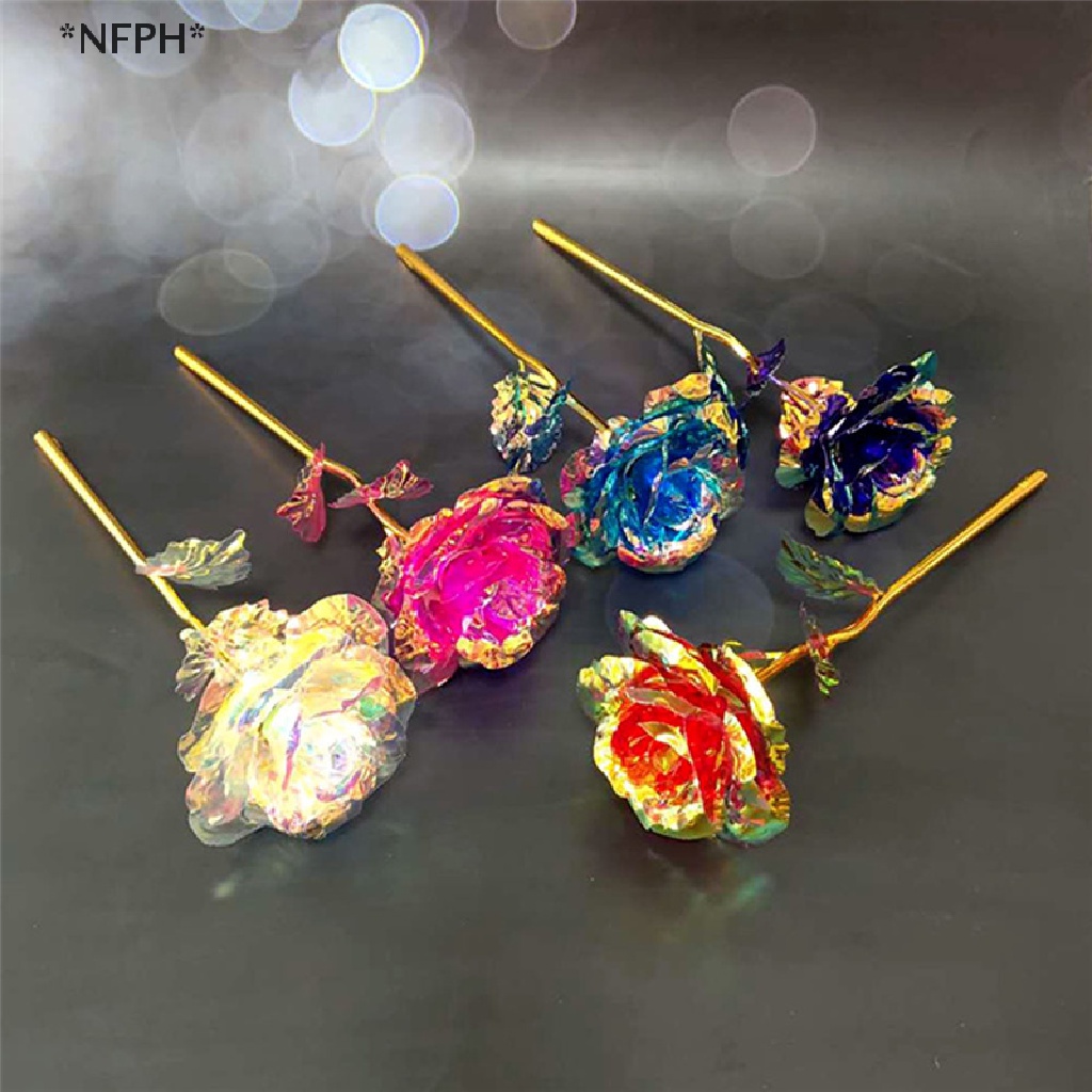 [NFPH] Quà Tặng Ngày Lễ Tình Nhân Bằng Lá Nhôm Màu Vàng Hồng Sáng Tạo Lâu Trôi Cho Ngày Cưới Vĩnh Cửu