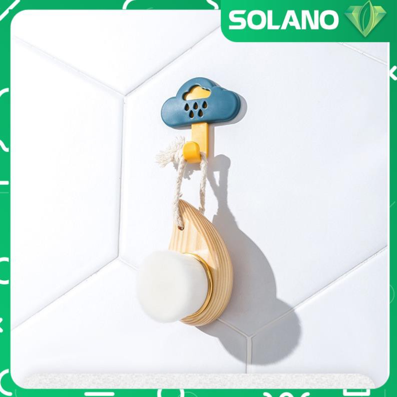 Móc dán tường SOLANO móc treo dán tường hình đám mây nhiều màu dính tường siêu chắc HG-001215