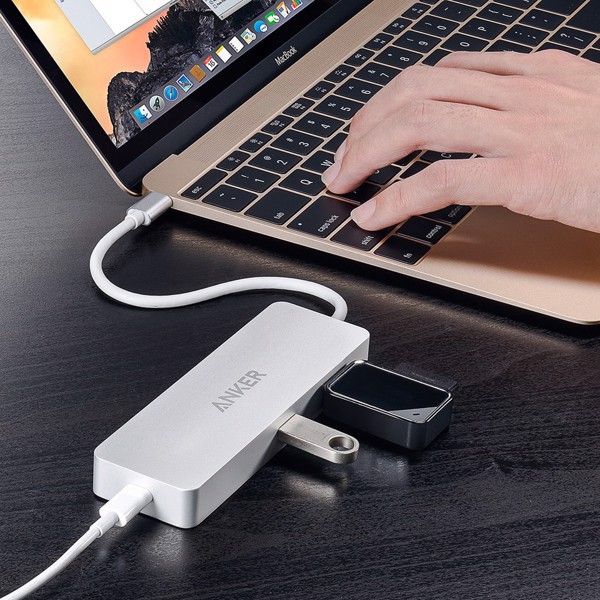 Bộ Chia Cổng Anker USB-C Hub, Ethernet và Power Delivery - A8302