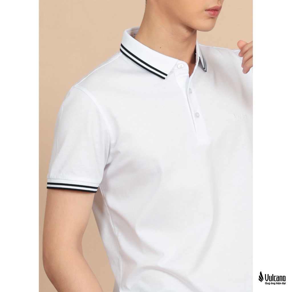 Áo thun Polo nam VULCANO in họa tiết vải Cotton Mỹ xuất xịn chuẩn form, sang trọng, thanh lịch 1001 | BigBuy360 - bigbuy360.vn