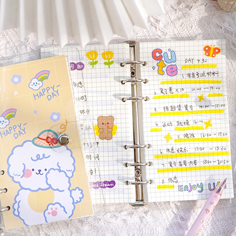 Set 100 Tấm Bìa Sổ Tay Trong Suốt Chống Thấm Nước Họa Tiết Hoạt Hình