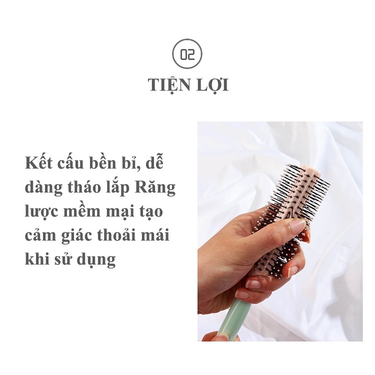 Lược Tròn Tạo Kiểu Tóc Cho Nam Và Nữ Phù Hợp Kiểu Tóc Uốn, Tóc Xoăn, Tạo Độ Phồng