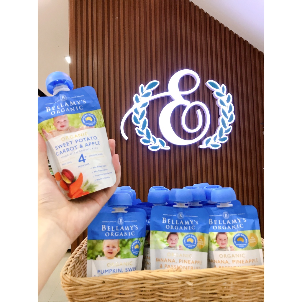 Dinh Dưỡng Trái Cây Nghiền Chế Biến Sẵn Bellamy's Organic (Cháo Ăn Dặm) - 120g
