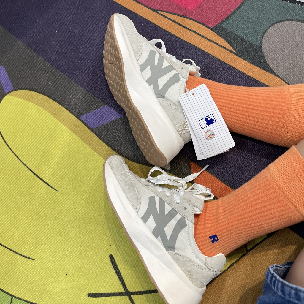 Giày Sneaker MLB Jogger Màu Kem Sữa