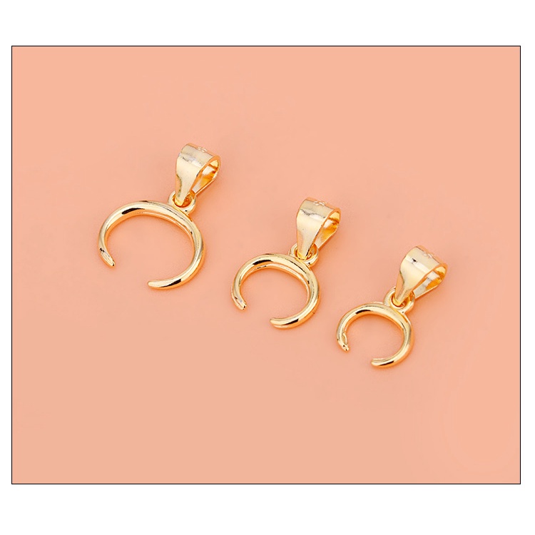 █diy゜ S925 Bạc●Kẹp Mũi Bò Mạ Bạc S925 Đính Đá Ngọc Bích Làm Trang Sức diy