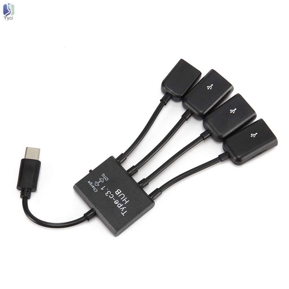 Cáp dữ liệu OTG 4 trong 1 chuyển đổi Type C sang USB 2.0 cho bàn phím chuột