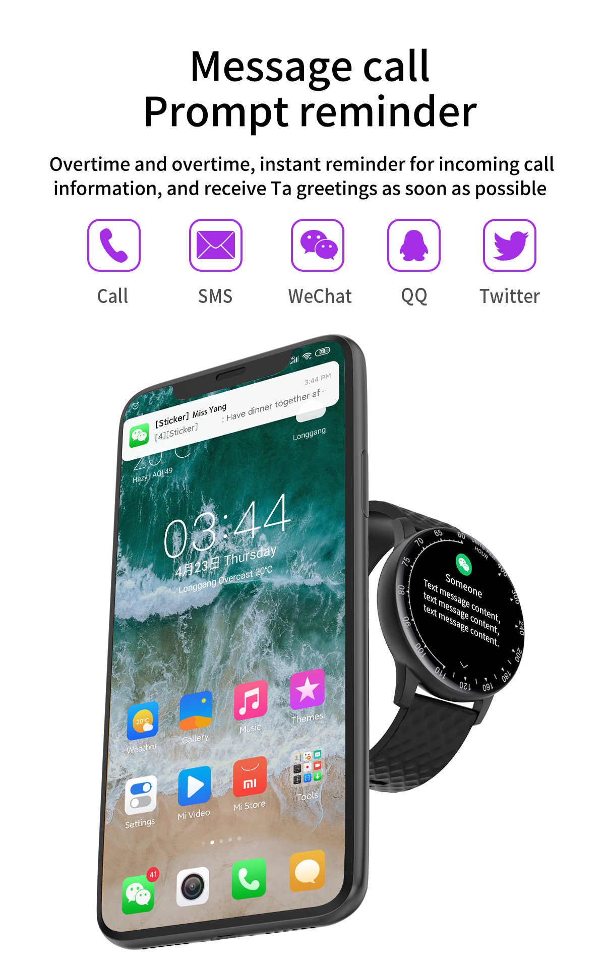 Đồng Hồ Thông Minh Lykry H30 Cảm Ứng Toàn Bộ Theo Dõi Nhịp Tim Huyết Áp Tương Thích IOS Android Cho Nam Và Nữ