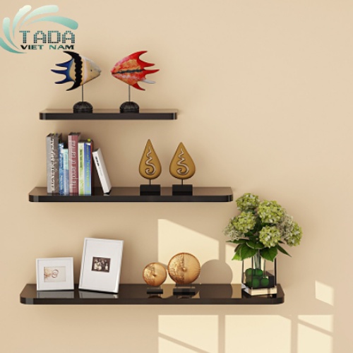 Thanh ngang treo tường bo viền đa năng để đồ trang trí phòng khách, phòng ngủ chất liệu gỗ MDF cao cấp mã TADA-KG2