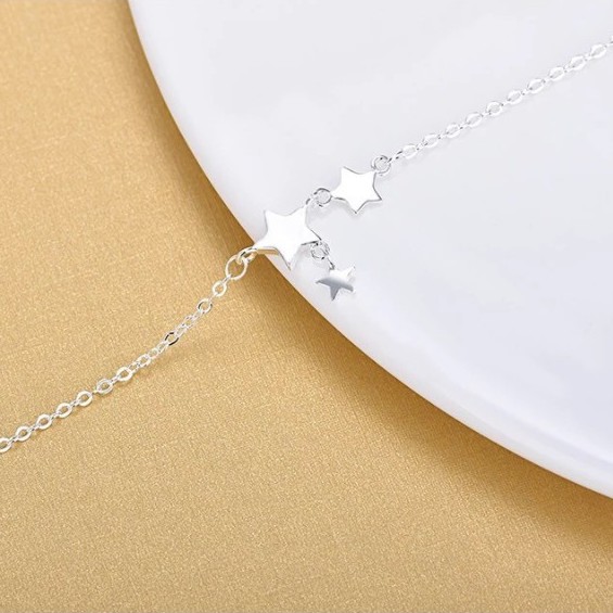 [JTTJ07 Giảm 5k đơn 50k] Vòng Tay, Vòng Chân, LắcTay,Lắc Chân Bạc Nữ Cao Cấp, Phong Cách Hàn Quốc Hình Ngôi Sao Năm Cánh | BigBuy360 - bigbuy360.vn