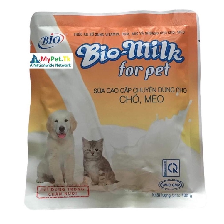 Bio milk for pet sữa thay thế cao cấp cho chó mèo 100G