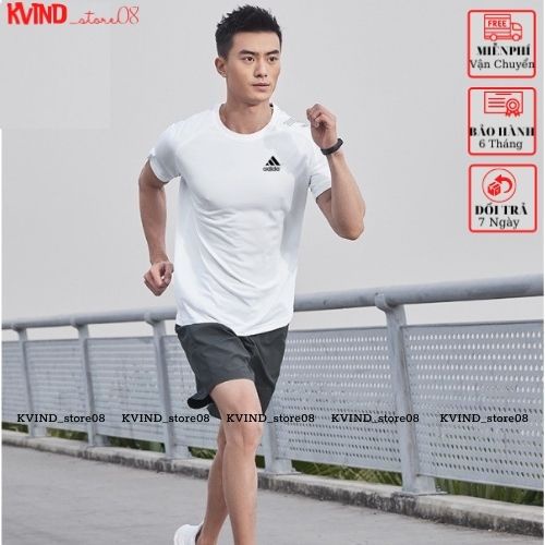 Áo thun lạnh nam thể thao cổ tròn cộc tay co giãn thông hơi thoáng mát  - KVIND_Store08