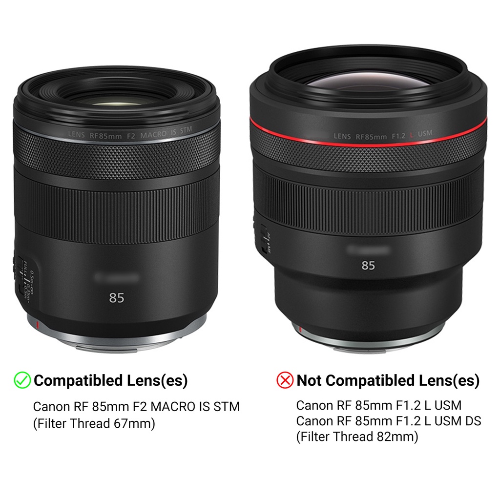 JJC LH-ET77 Loa Che Nắng Máy Ảnh Thay Thế ET-77 Cho Ống Kính Canon RF 85mm F2 Macro IS STM