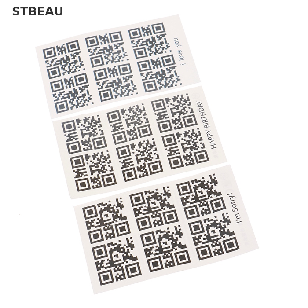 Hình xăm dán tạm thời chống nước hình mã QR thời trang sáng tạo