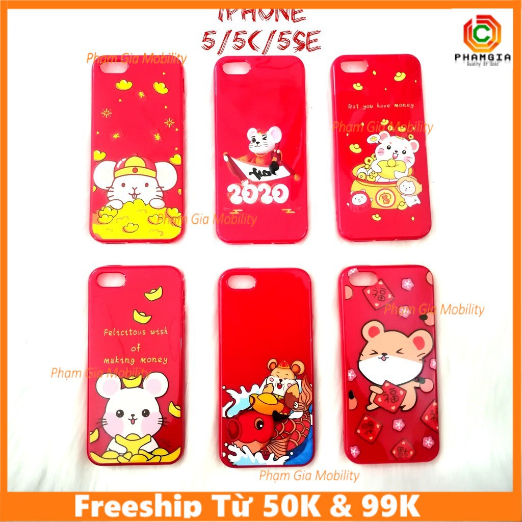 Ốp Lưng hình tết chú chuột 2020 (canh tí) 4/4s/5/5s/5se nhiều mẫu đẹp