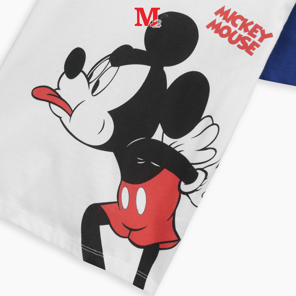 [Mã BMBAU50 giảm 7% đơn 99K] Áo thun trẻ em cộc tay phối tay Mickey DFM0180 Thời trang M2