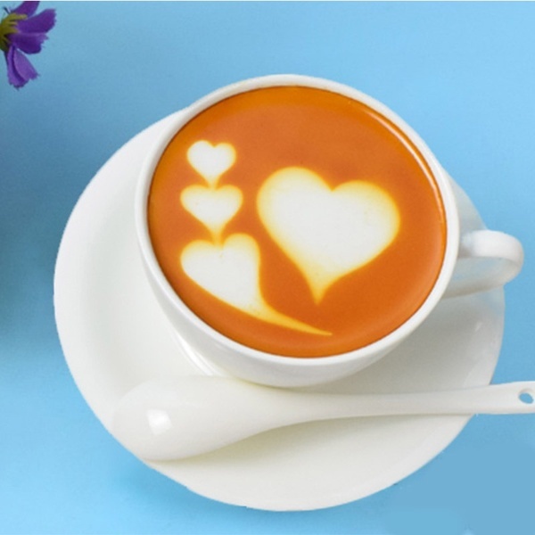 Set 16 khuôn rắc bột trang trí cà phê họa tiết độc đáo