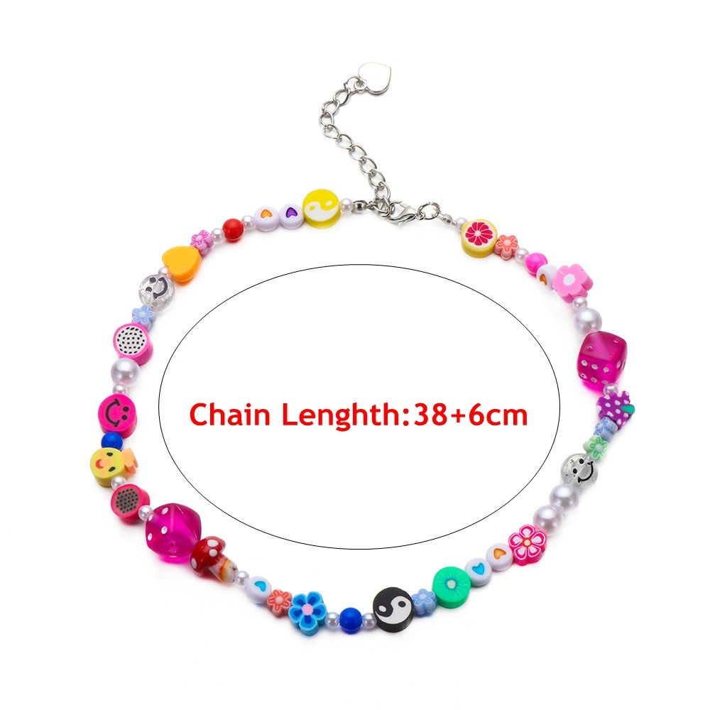 Vòng cổ choker đính hạt ngọc trai nhiều màu sắc độc đáo phong cách Bohemian thời trang cho nữ