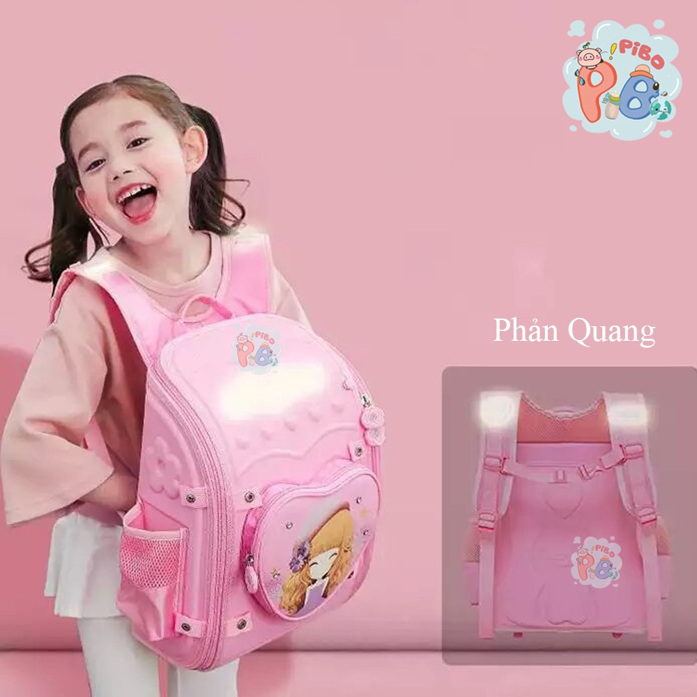 Balo Chống Gù Siêu Nhẹ Chống Nước Bảo Hành 1 Năm Hình Elsa Anna Công Chúa Sofia  - Pibo Store