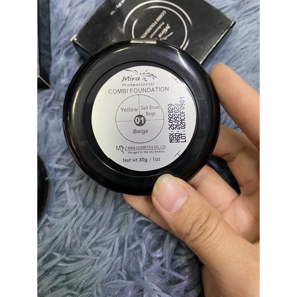 KEM CHE KHUYẾT ĐIỂM,TẠO KHỐI 3 MÀU MIRA COMBI FOUNDATION 30G