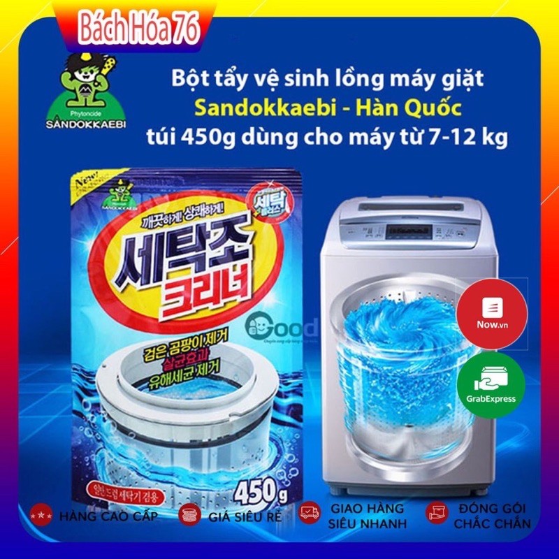 bột tẩy vệ sinh lồng máy giặt chính hãng hàn quốc 450g