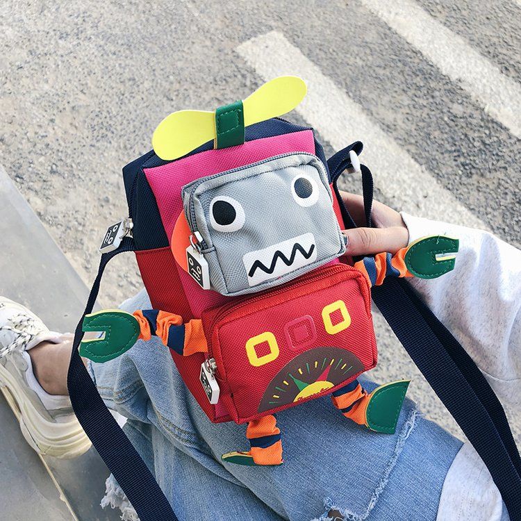 Túi Đeo Chéo Đựng Điện Thoại / Tiền Xu Hình Robot Dễ Thương