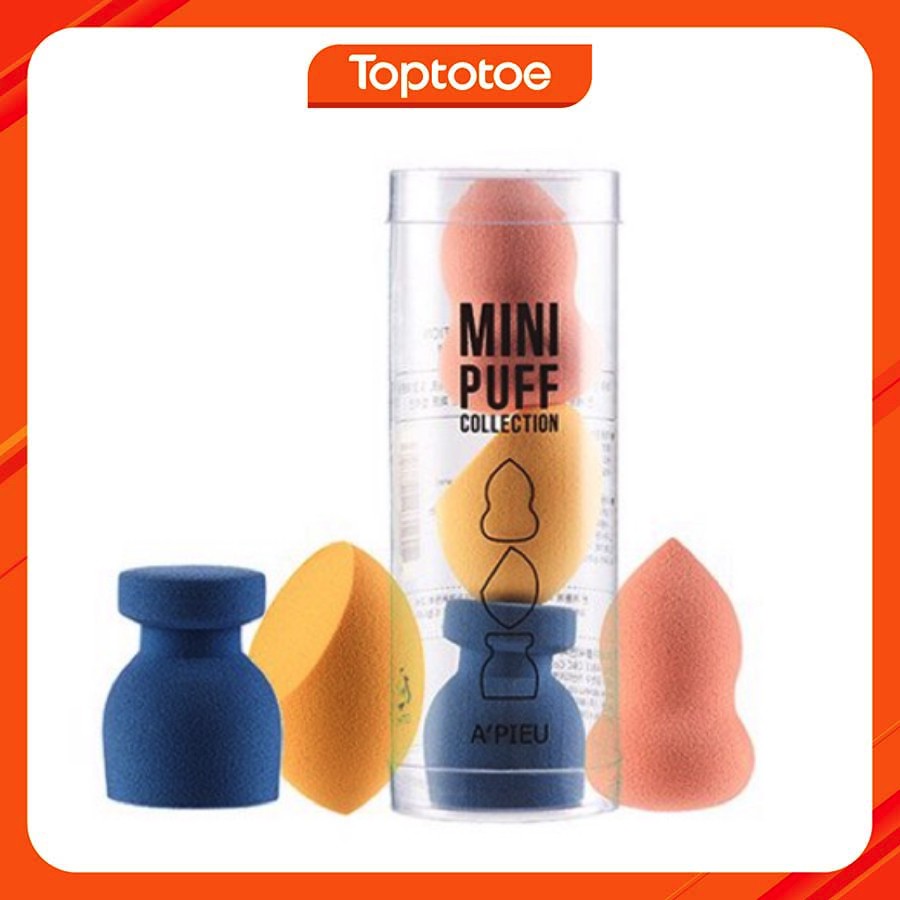 Bộ 3 Bông Tán Kem Apieu Mini Puff Collection