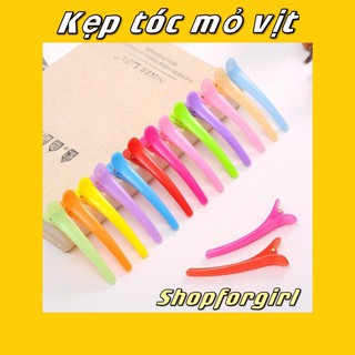 Có sẵn - kẹp tóc mỏ vịt nhiều màu - shopforgirl