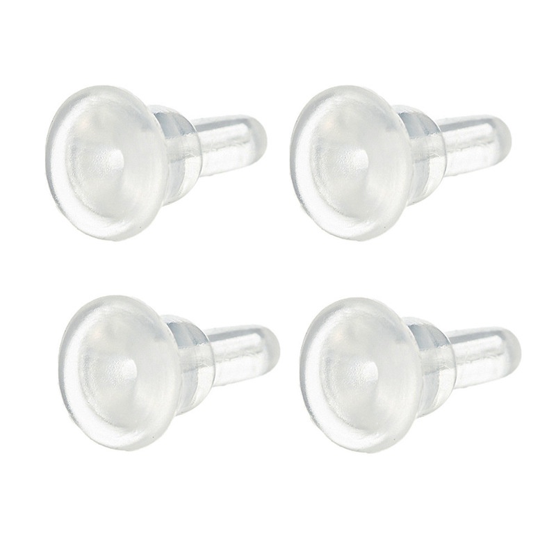 Bộ 10 Nút Khuyên Tai Bằng Silicon Trong Suốt Chống Dị Ứng Tiện Dụng