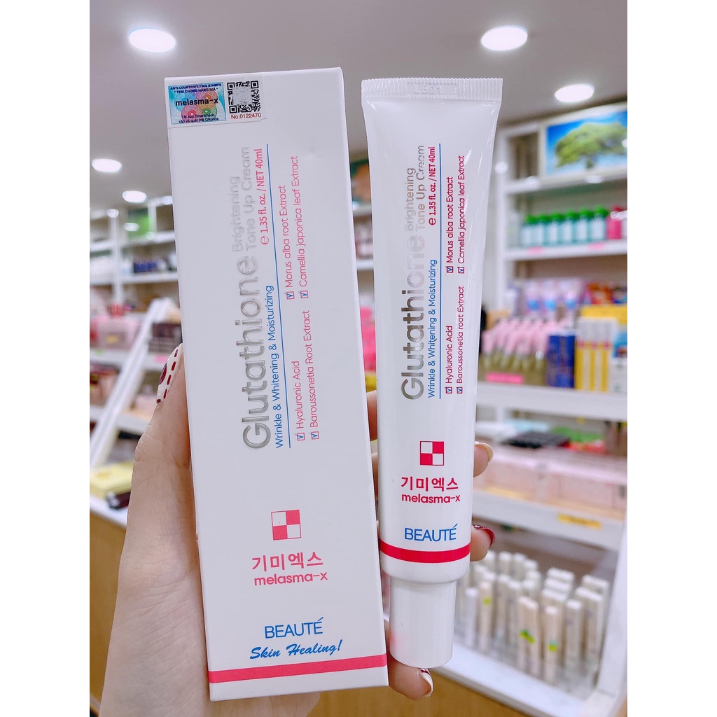 Kem dưỡng Beaute 𝐌𝐞𝐥𝐚𝐬𝐦𝐚-𝐗 𝐆𝐥𝐮𝐭𝐚𝐭𝐡𝐢𝐨𝐧𝐞 𝐁𝐫𝐢𝐠𝐡𝐭𝐞𝐧𝐢𝐧𝐠 𝐓𝐨𝐧𝐞 𝐔𝐩 𝐂𝐫𝐞𝐚𝐦