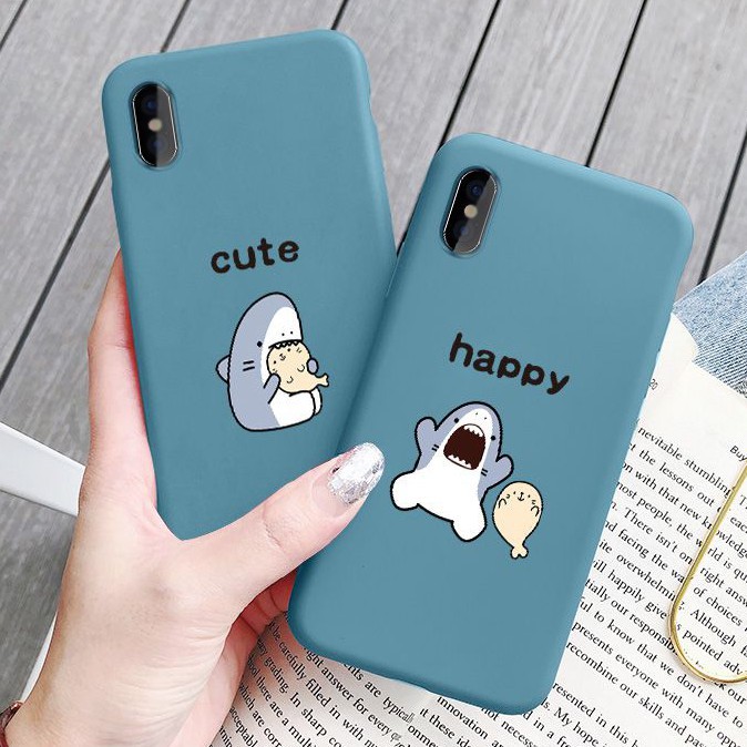 Ốp lưng iphone Cá mập đáng yêu TPU trơn dẻo mềm 5/5s/6/6plus/6s/6splus/7/7plus/8/8plus/x/xr/xs/11/12/pro/max/plus/promax | BigBuy360 - bigbuy360.vn