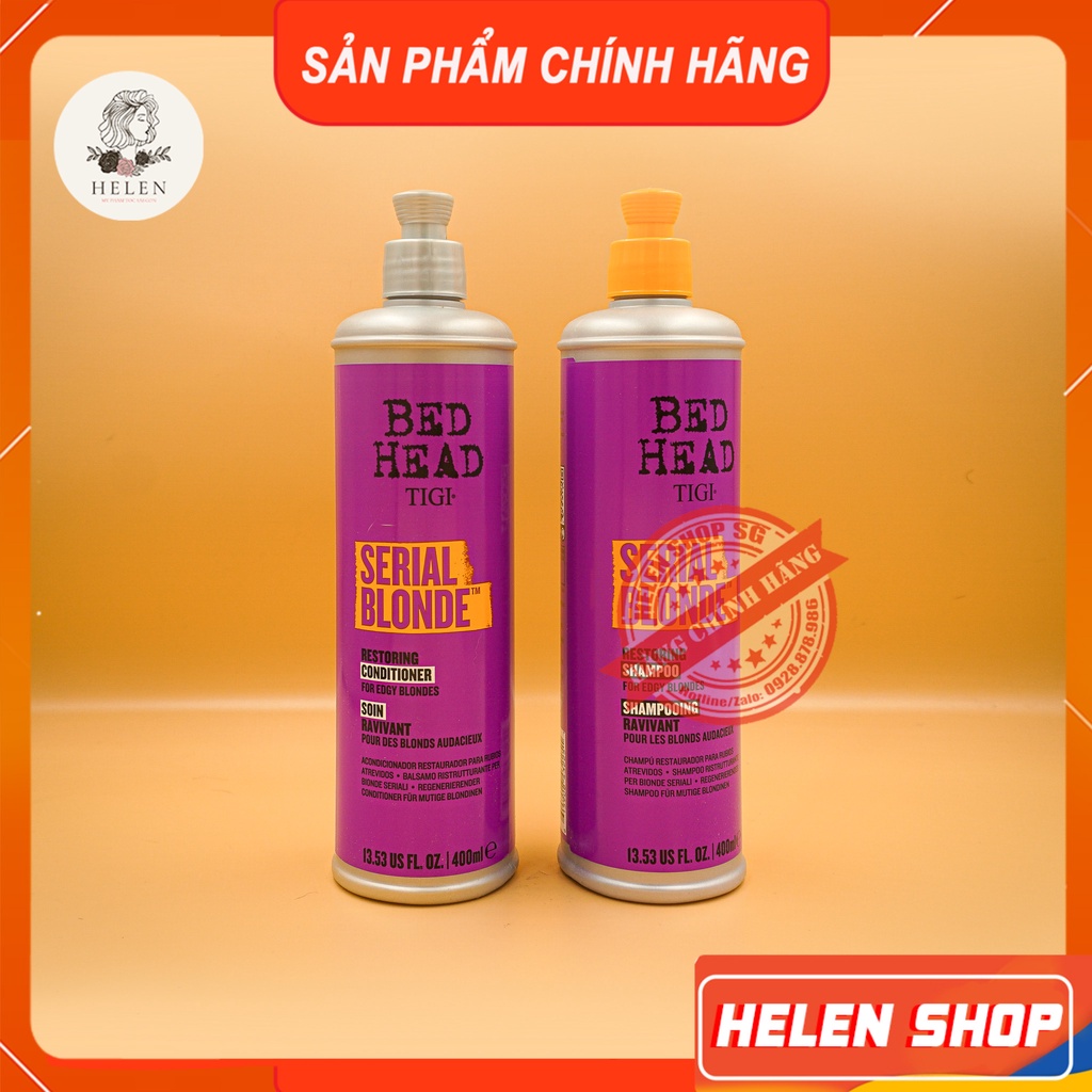 Cặp Dầu Gội Xả TIGI BED HEAD Tím Đủ Size | Phục Hồi Tóc Khô Xơ, Chẻ Ngọn, Tóc Yếu | Hàng Chính Hãng