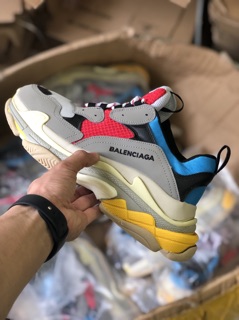 [Ảnh tự chụp] Giầy thể thao sneaker Trips xanh đỏ nam nữ