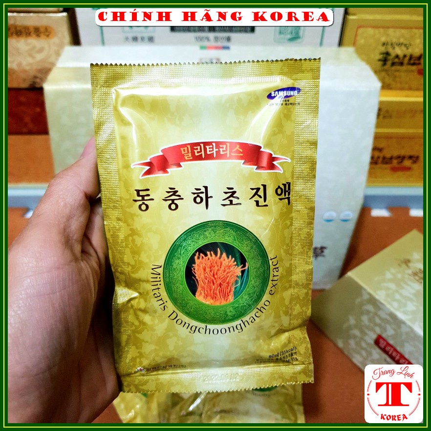 Nước đông trùng hạ thảo hàn quốc, xách 30 gói - Đông trùng Bio tăng đề kháng, bổ phổi, giảm stress - tranglinh