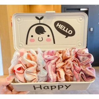 Scrunchies, dây buộc tóc scrunchies màu hồng