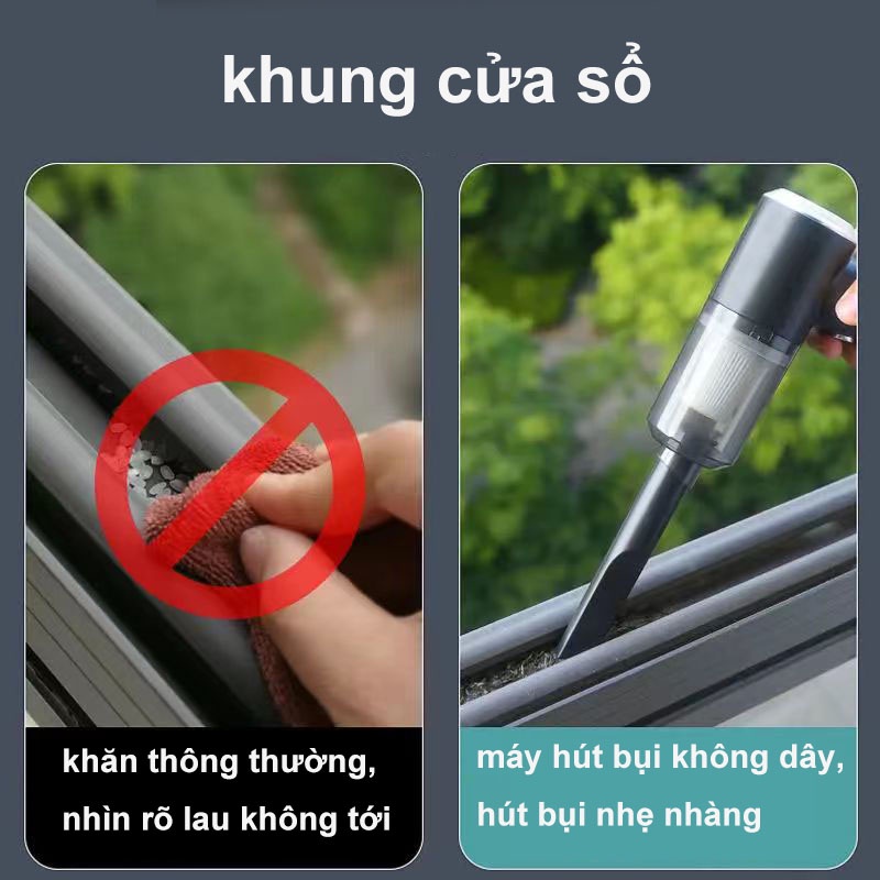 [BH 12 THÁNG] Máy Hút Bụi Cầm Tay Không Dây Đa Năng Chính Hãng,Siêu Mạnh, Sử Dụng Hút Bụi Ô Tô, Sofa, Ga Giường Nhỏ Gọn