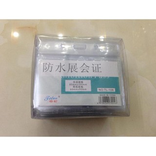 Mặt thẻ nhựa - Hộp 50 chiếc Bao đeo thẻ nhân viên 108 (ngang) - Thẻ đeo nhân viên