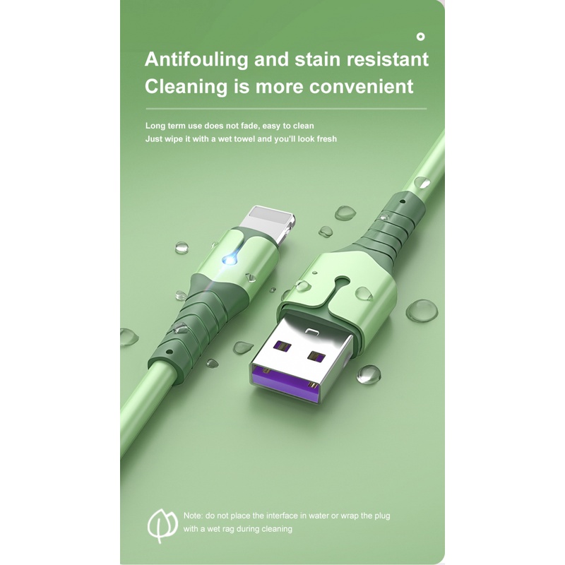 LED Dây Cáp Sạc Nhanh 5A Cho iPhone14 13 12 pro Max13 12 mini XR 11X