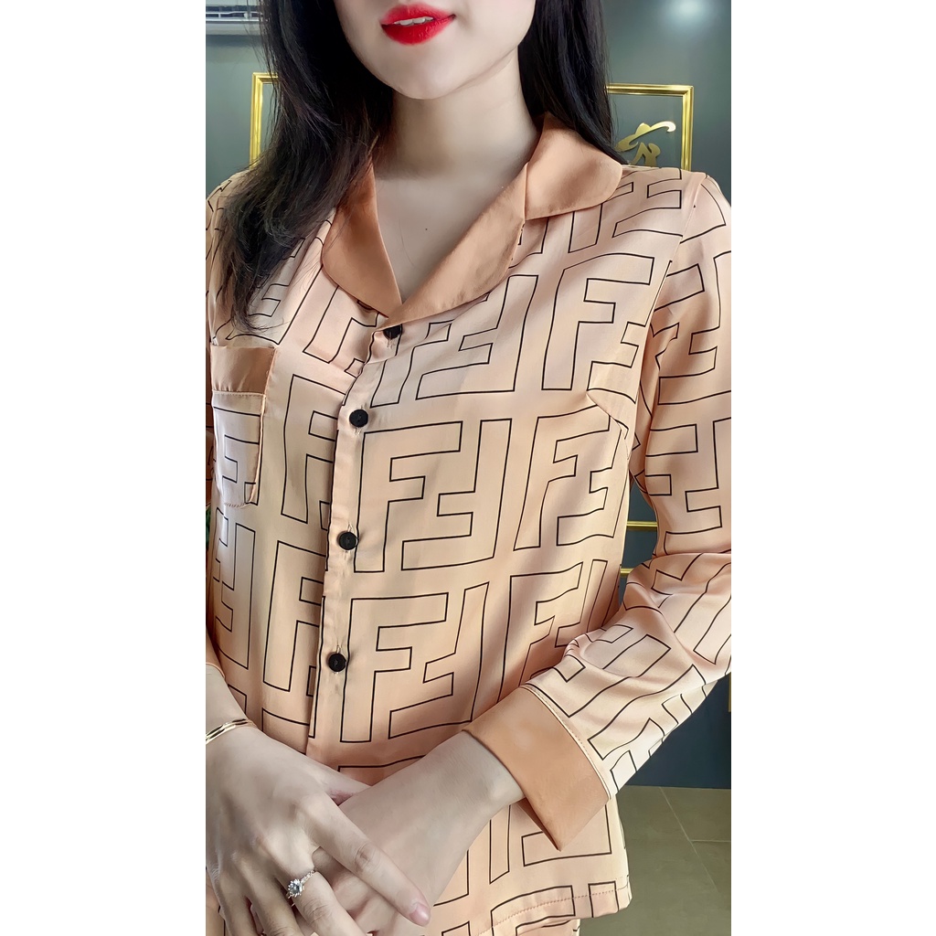 Set Pyjama Lụa Latin Dáng Dài Bz46 - Hàng Thiết Kế - CandyFashion