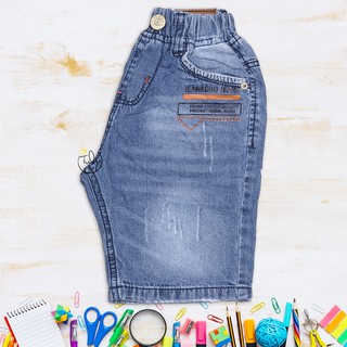 Quần jean lửng cotton cho bé trai size đại