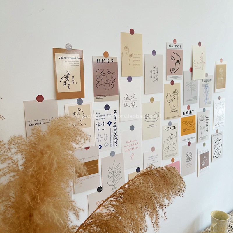 Postcard decor THINGS ảnh dán tường trang trí bàn học phòng ngủ phụ kiện decor chụp ảnh vintage hàn quốc