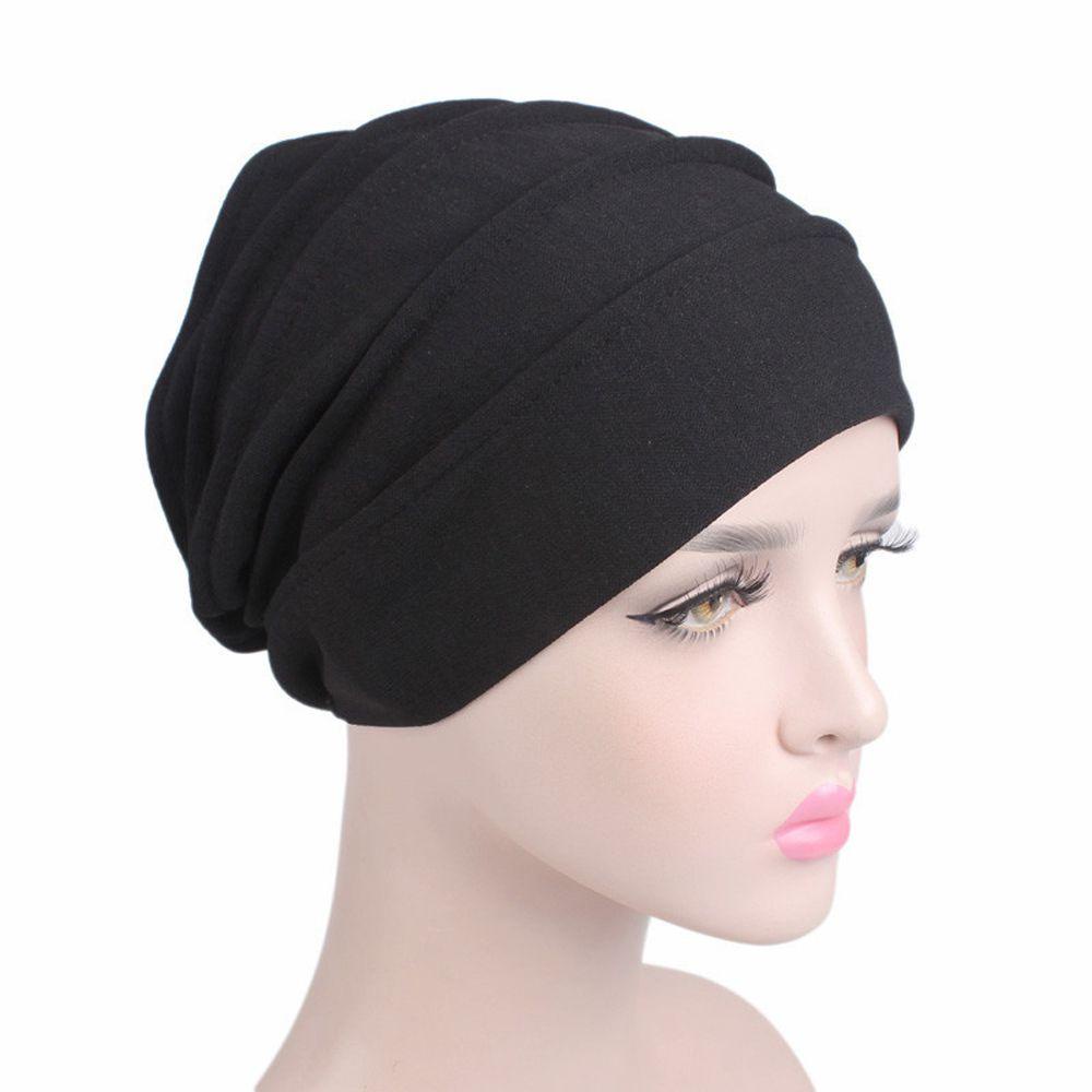 Mũ Trùm Đầu Bằng Cotton Mềm Co Giãn Màu Trơn Thời Trang Dành Cho Phụ Nữ Hồi Giáo