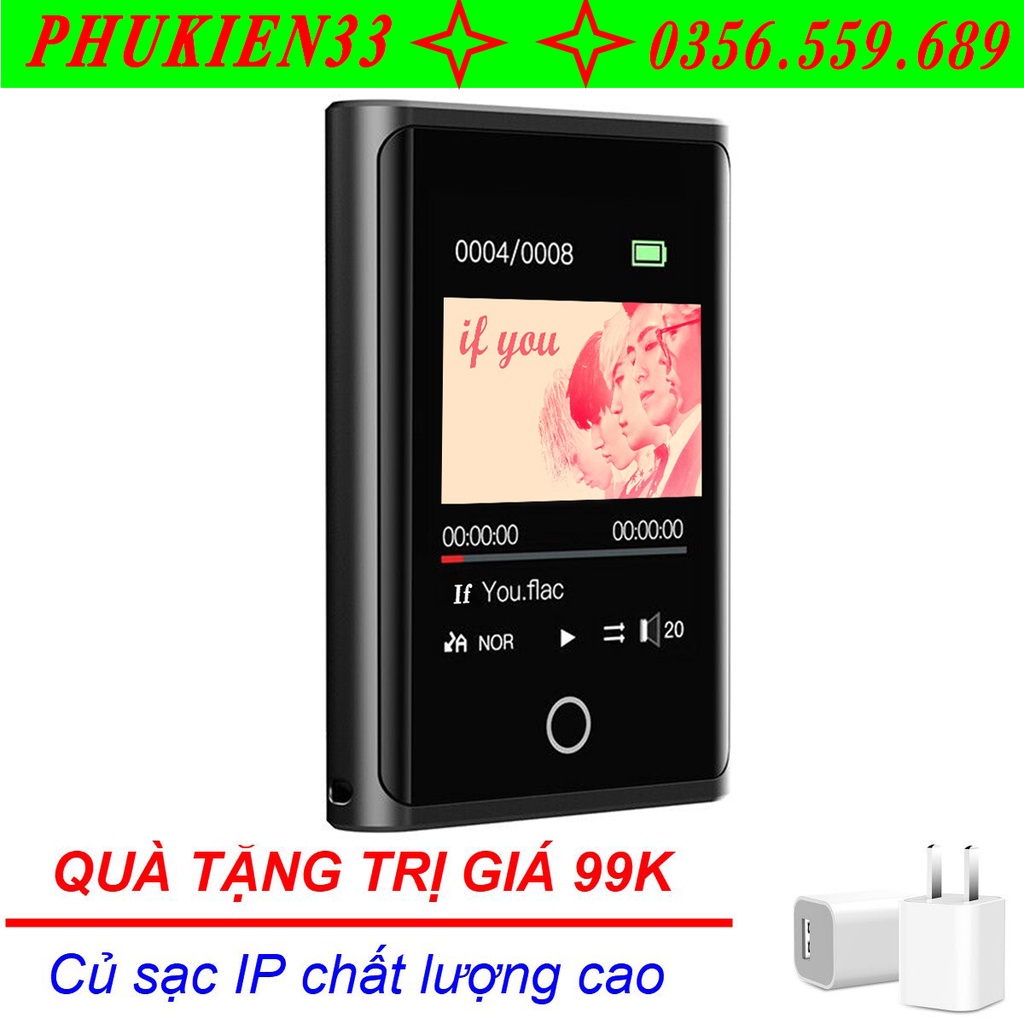 (Quà tặng 99k) Máy Nghe Nhạc MP3 Màn Hình Cảm Ứng Bluetooth Ruizu M2 Bộ Nhớ Trong 8GB - Hàng Chính Hãng