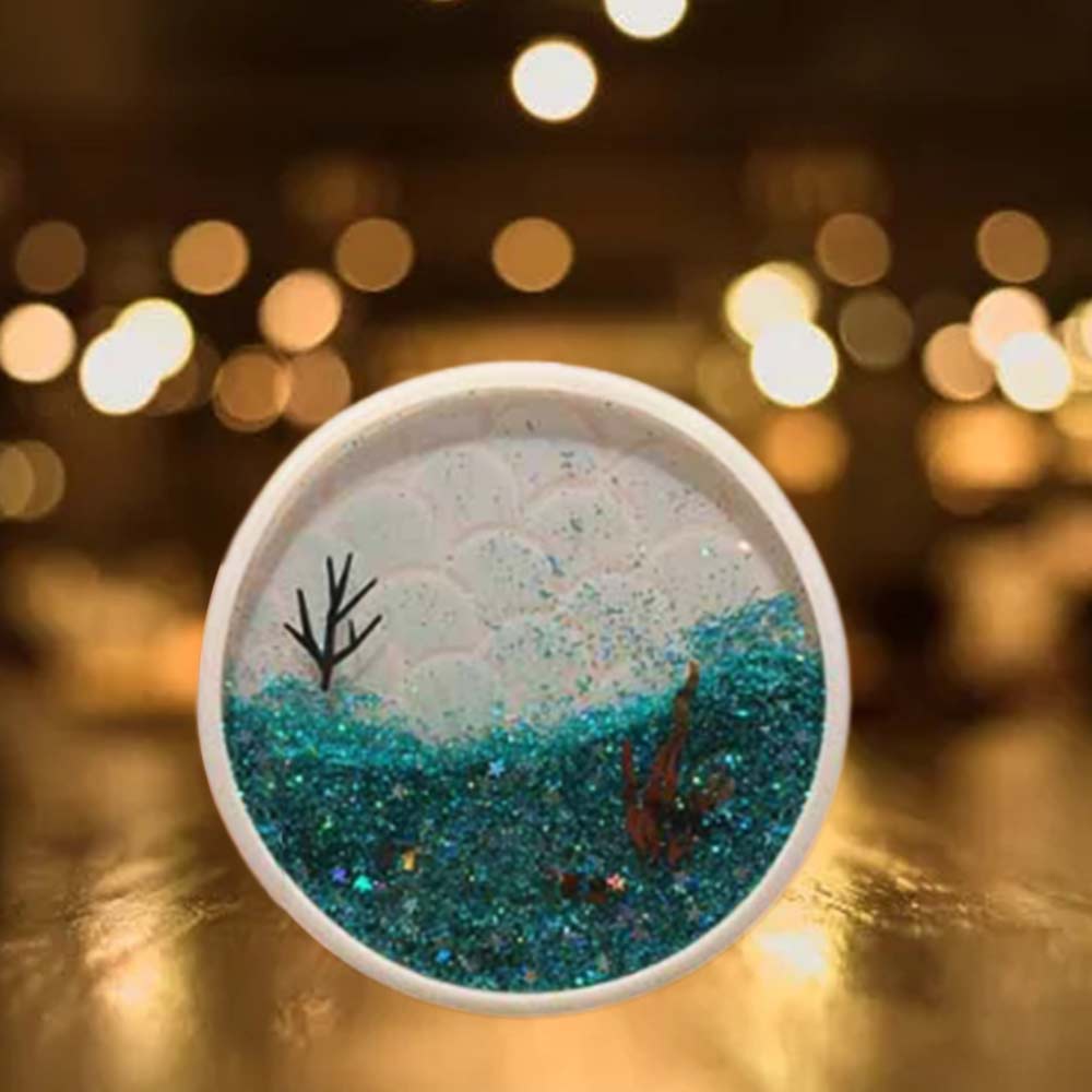 Acrylic coaster PVC coaster marine fish scale coaster quicksand insulation mat dining table coaster