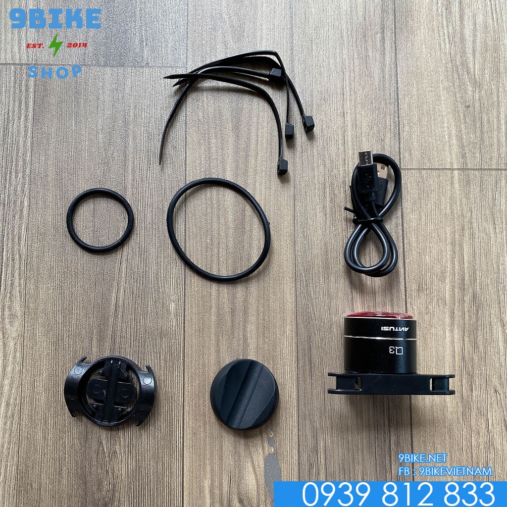 Đèn led đuôi xe đạp ANTUSI Q3 sạc usb