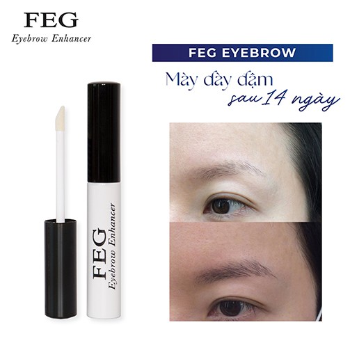 Serum dưỡng mày FEG giúp lông mày dày đẹp tự nhiên sau 14 ngày_FEG Eyebrow Enhancer kích mọc mày dài dày đen
