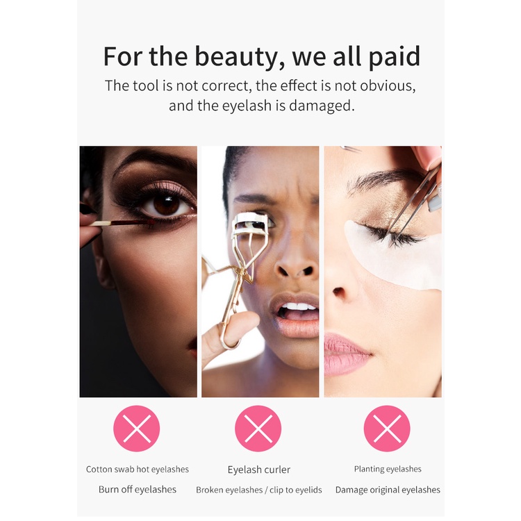 Máy Uốn Lông Mi Bằng Điện Màu Trắng Đen Có Thể Sạc Lại Bằng Cổng USB