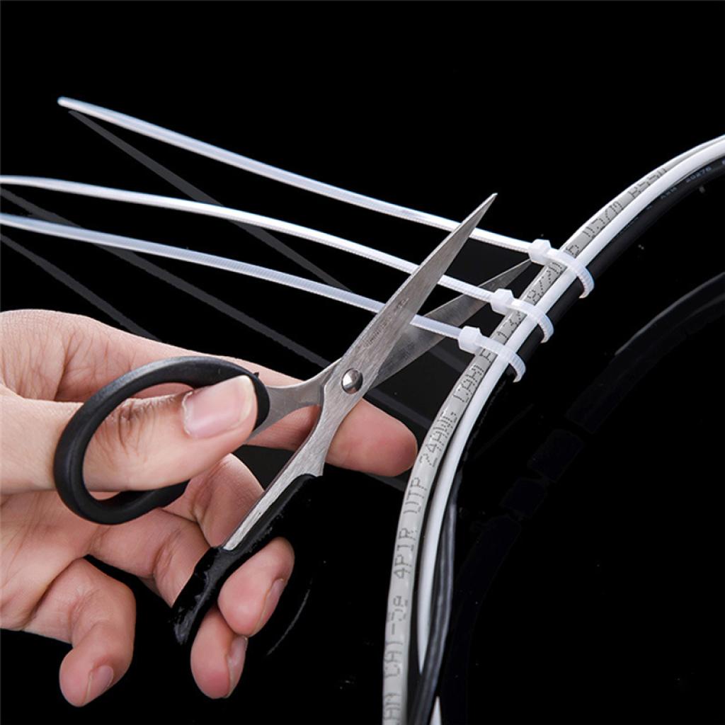 Set 100 dây rút nylon màu trắng / đen cao cấp 365