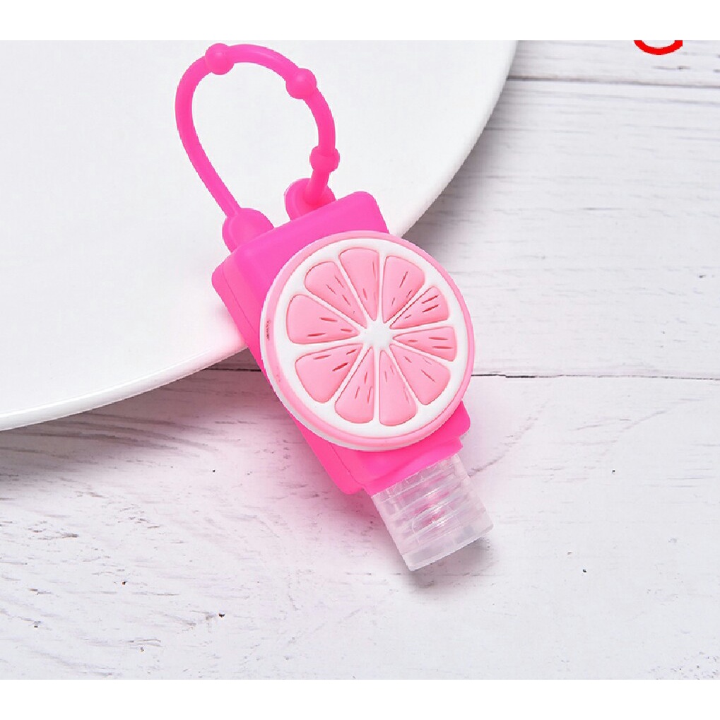 Chai 30ml Đựng Nước Rửa Tay Kèm Móc Treo Silicon Họa Tiết Hoạt Hình Siêu Cute