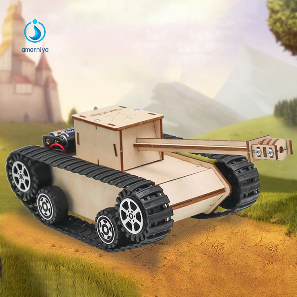 Mô Hình Đồ Chơi Lắp Ráp Xe Tăng Bằng Gỗ DIY Giáo Dục Cho Bé