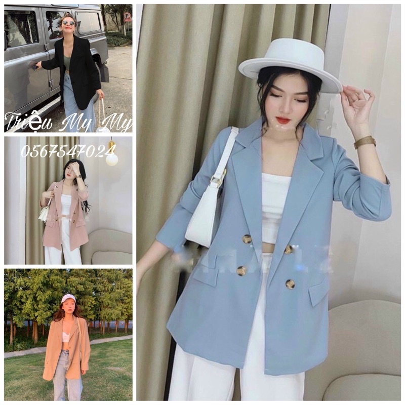 Áo Blazer 4 cúc mẫu mới Hàn Quốc / Áo vest khoác ngoài sang chảnh. | BigBuy360 - bigbuy360.vn